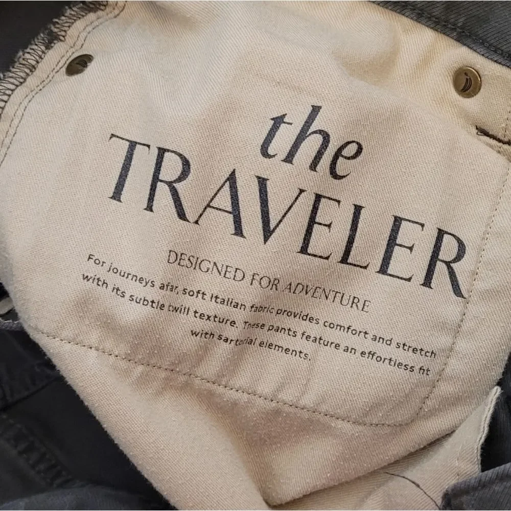 Banana Republic Men's Olive Slim Twill Traveler Pants Size 34 x 32